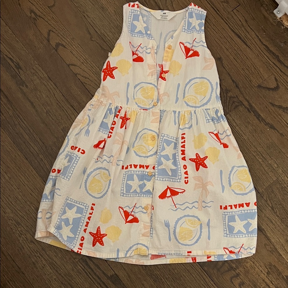 H&M Kids Dress with Red and Blue Nautical Print